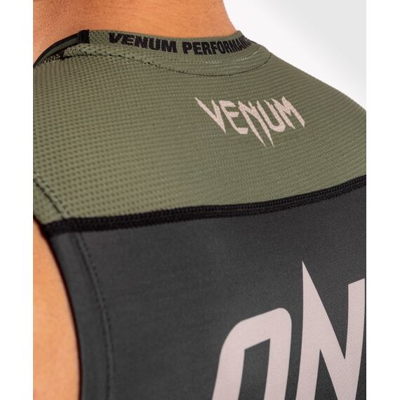 Venum ONE FC Impact Rashguard leeveless - Black/Khaki, Colour: Khaki, Size: XL, 2 image
