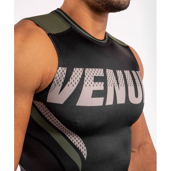 Venum ONE FC Impact Rashguard leeveless - Black/Khaki, Colour: Khaki, Size: XL, 4 image