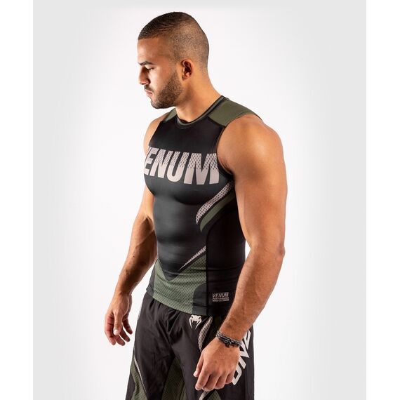 Venum ONE FC Impact Rashguard leeveless - Black/Khaki, Colour: Khaki, Size: XL, 7 image