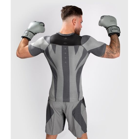 Venum Stone Rashguard - Short Sleeves  - Mineral Green - L, Taille: L, Couleur: Gris, 4 image