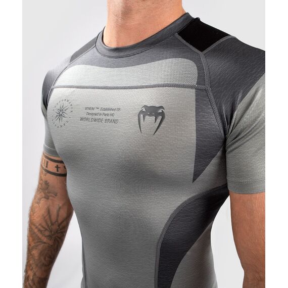 Venum Stone Rashguard - Short Sleeves  - Mineral Green - L, Taille: L, Couleur: Gris, 5 image