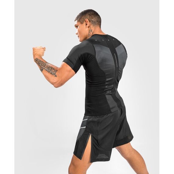 Venum Biomecha Rashguard Short Sleeves - Black/Grey - L, Bekleidungsgrösse: L, Farbe: Schwarz, 2 image