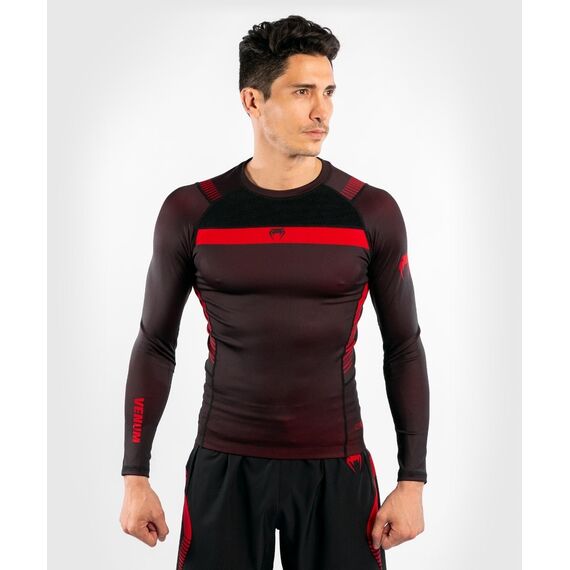 Venum NoGi 3.0 Rashguard long Sleeves, Colour: Rot, Size: XL