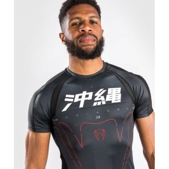 Venum Okinawa 3.0 Rashguard Short Sleeves, Bekleidungsgrösse: M, Farbe: Schwarz, 7 image