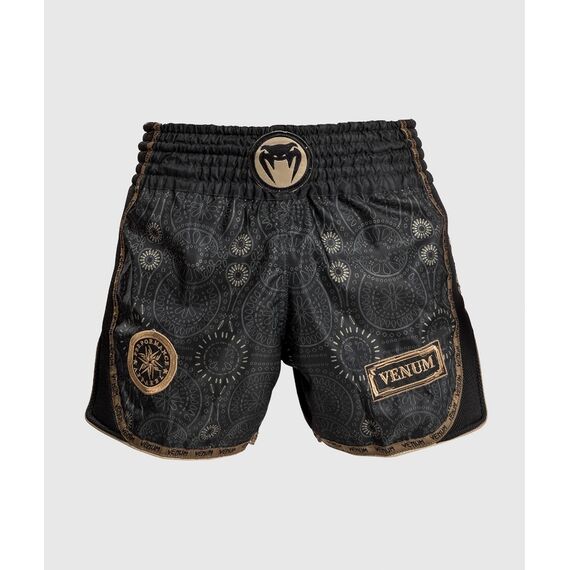 Venum Santa Muerte Dark Side - Muay Thai Shorts - Black/Brown - S, Bekleidungsgrösse: S, Farbe: Schwarz