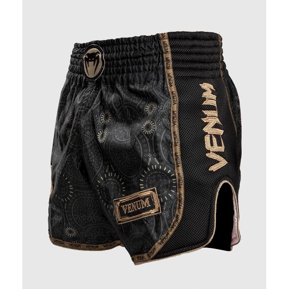 Venum Santa Muerte Dark Side - Muay Thai Shorts - Black/Brown - S, Bekleidungsgrösse: S, Farbe: Schwarz, 2 image