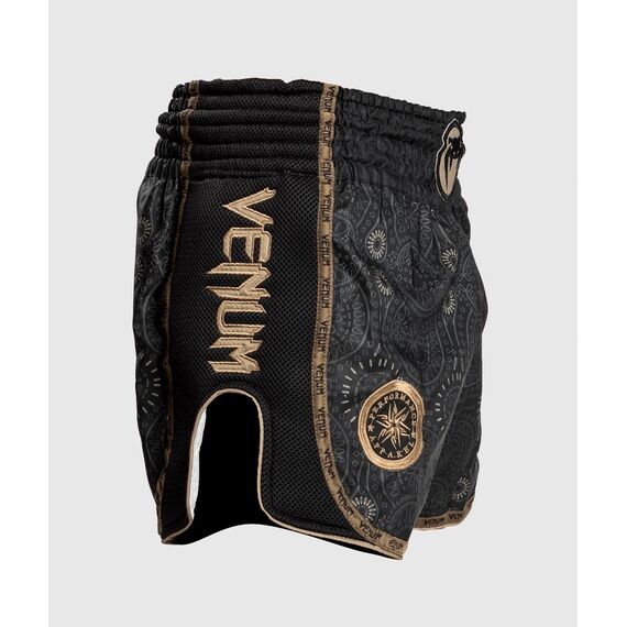 Venum Santa Muerte Dark Side - Muay Thai Shorts - Black/Brown - S, Bekleidungsgrösse: S, Farbe: Schwarz, 3 image