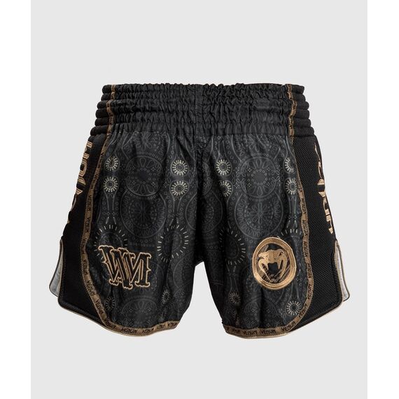 Venum Santa Muerte Dark Side - Muay Thai Shorts - Black/Brown - S, Bekleidungsgrösse: S, Farbe: Schwarz, 4 image