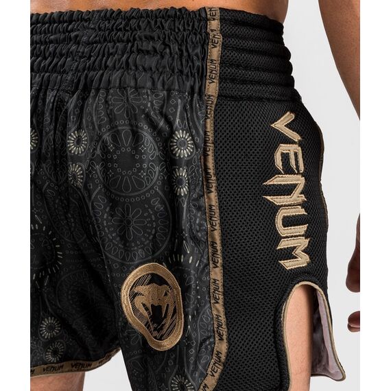 Venum Santa Muerte Dark Side - Muay Thai Shorts - Black/Brown - S, Bekleidungsgrösse: S, Farbe: Schwarz, 7 image