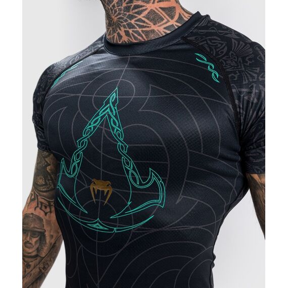 Venum Assassin's Creed Reloaded Rashguard - Short Sleeves - Black - XL, Size: XL, Colour: Schwarz, 5 image