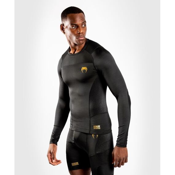 Rashguard Venum G-Fitanches longues - Noir/Or, Couleur: Noir, Taille ne pas utiliser: M, 2 image