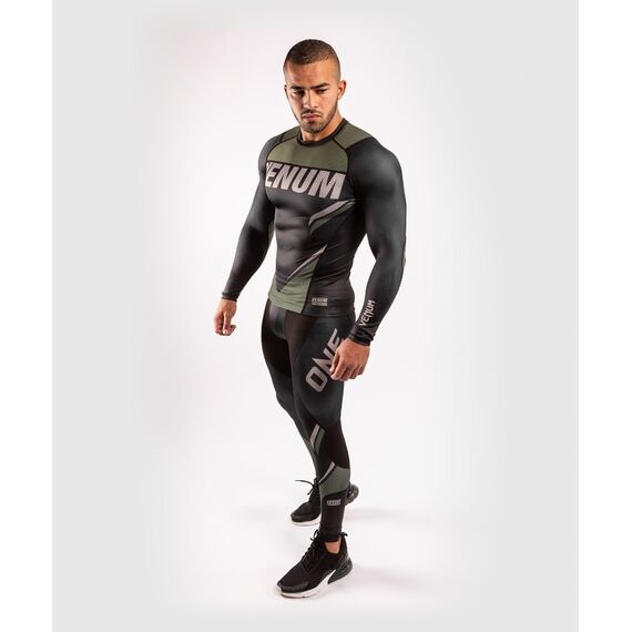 Pantalon de compression Venum ONE FC Impact - Noir/Kaki, Couleur: Kaki, Taille ne pas utiliser: S, 2 image