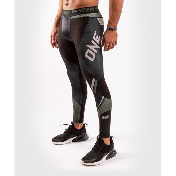 Pantalon de compression Venum ONE FC Impact - Noir/Kaki, Couleur: Kaki, Taille ne pas utiliser: S, 8 image