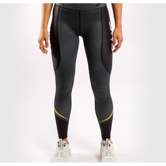 Venum ONE FC Impact Leggings - for women - Grey/Yellow, Farbe: Grau, Grösse : L