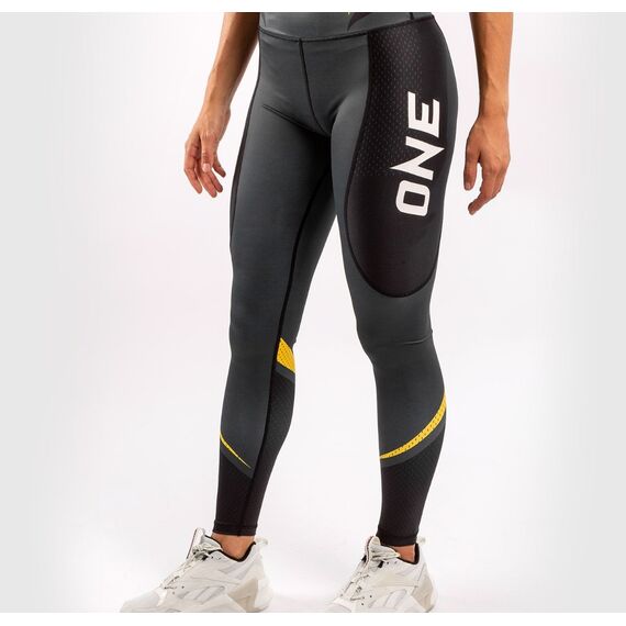 Venum ONE FC Impact Leggings - for women - Grey/Yellow, Farbe: Grau, Grösse : L, 3 image