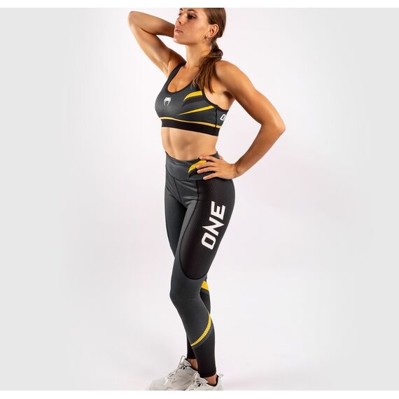Venum ONE FC Impact Leggings - for women - Grey/Yellow, Farbe: Grau, Grösse : L, 9 image