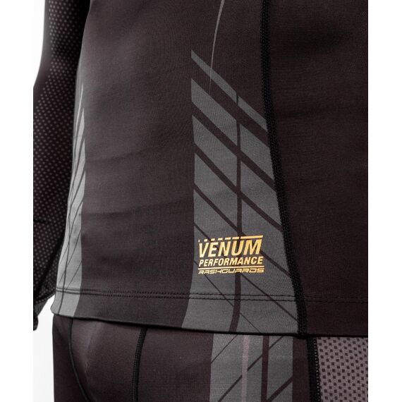 Venum Athletics Rashguard Long Sleeves – Black/Gold, Taille: S, Couleur: Noir, 7 image