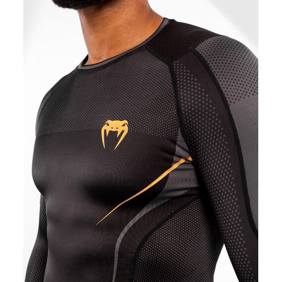 Venum Athletics Rashguard Long Sleeves – Black/Gold, Taille: S, Couleur: Noir, 8 image