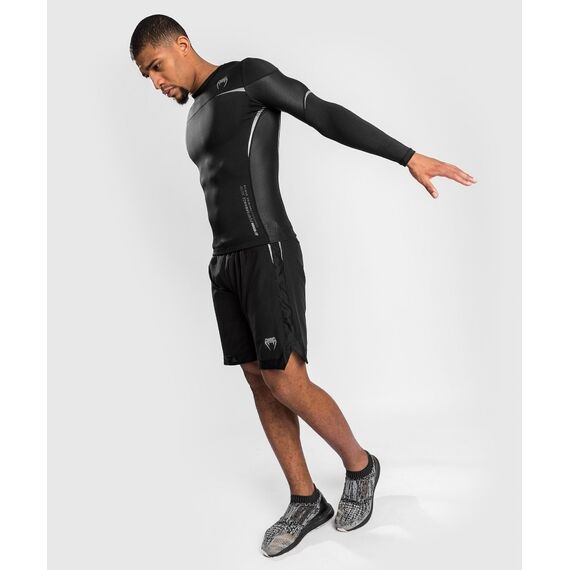Venum Tempest 2.0 Rashguard Long Sleeves â€“ Black/Grey - M, Colour: Schwarz, Size: M, 2 image