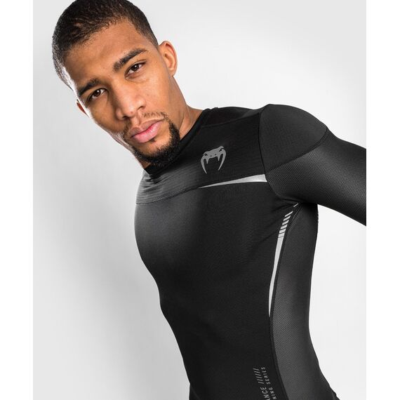 Venum Tempest 2.0 Rashguard Long Sleeves â€“ Black/Grey - M, Colour: Schwarz, Size: M, 5 image