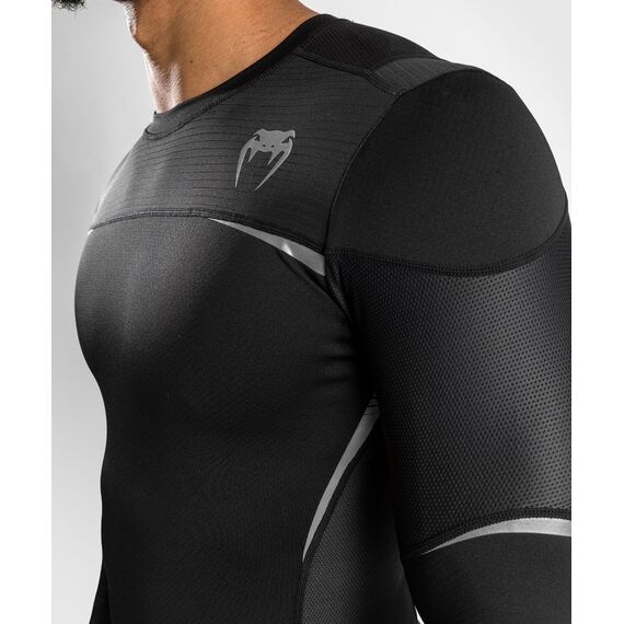 Venum Tempest 2.0 Rashguard Long Sleeves â€“ Black/Grey - M, Colour: Schwarz, Size: M, 7 image