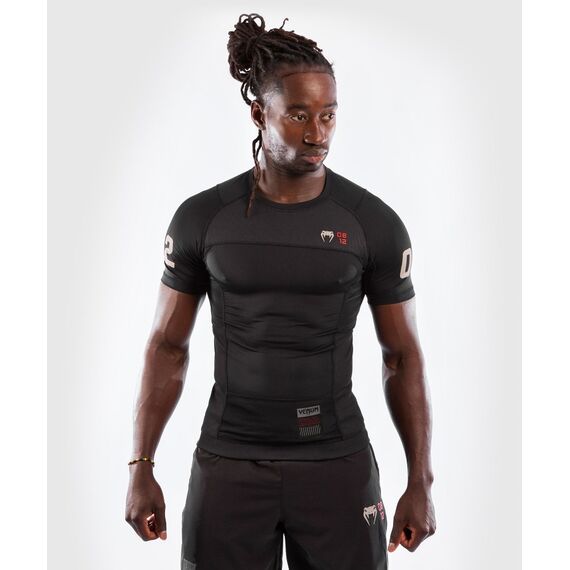Venum Loma 08-12 Rashguard Short Sleeves, Size: M, Colour: Schwarz