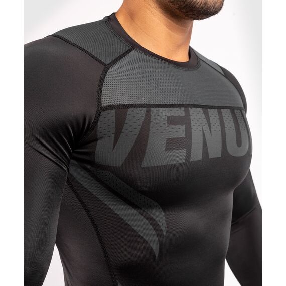 Venum ONE FC Impact Rashguard ong sleeves - Black/Black, Colour: Schwarz, Size: M, 2 image