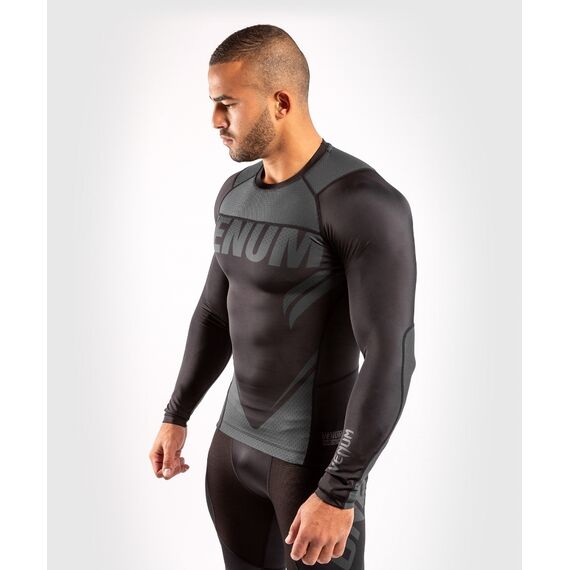 Venum ONE FC Impact Rashguard ong sleeves - Black/Black, Colour: Schwarz, Size: M, 5 image