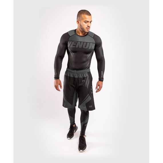 Venum ONE FC Impact Rashguard ong sleeves - Black/Black, Colour: Schwarz, Size: M, 6 image