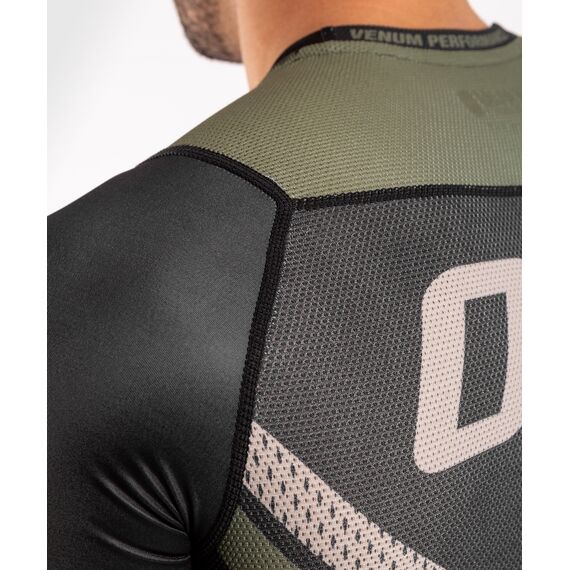 Venum ONE FC Impact Rashguard hort sleeves - Black/Khaki, Colour: Khaki, Size: M, 3 image