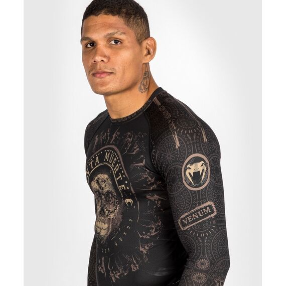 Venum Santa Muerte Dark Side - Rashguard Long Sleeves - Black/Brown - M, Bekleidungsgrösse: M, Farbe: Schwarz, 6 image