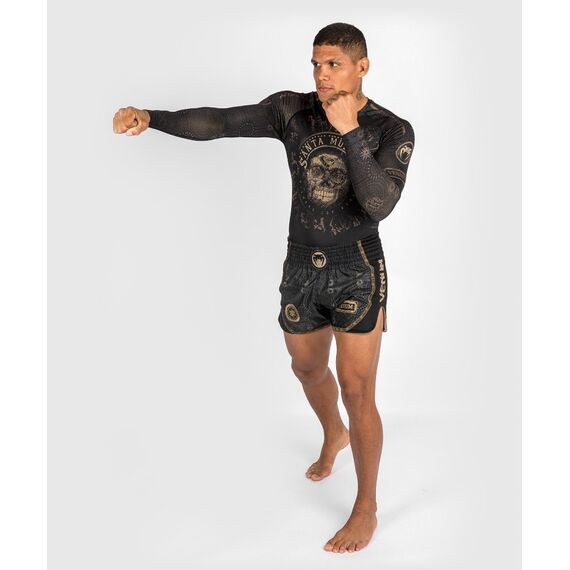 Venum Santa Muerte Dark Side - Rashguard Long Sleeves - Black/Brown - M, Bekleidungsgrösse: M, Farbe: Schwarz, 2 image