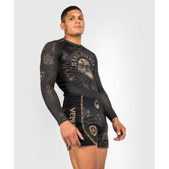 Venum Santa Muerte Dark Side - Rashguard Long Sleeves - Black/Brown - M, Bekleidungsgrösse: M, Farbe: Schwarz, 7 image