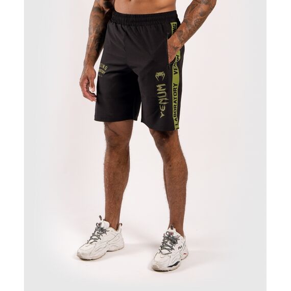 Venum Boxing Lab Training shorts - Black/Green, Colour: Schwarz, Size: XL
