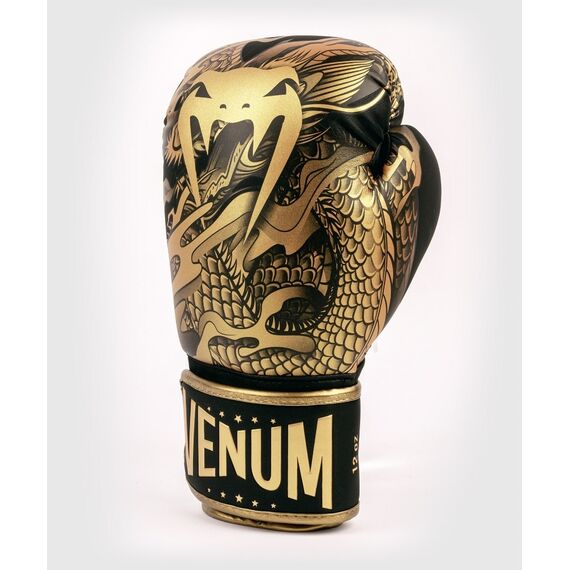 Venum Dragon's Flight Boxing Gloves - Black/Bronze, Colour: Gold, OZ: 16oz, 2 image