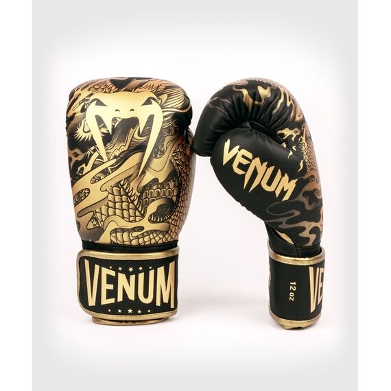 Venum Dragon's Flight Boxing Gloves - Black/Bronze, Colour: Gold, OZ: 16oz, 3 image