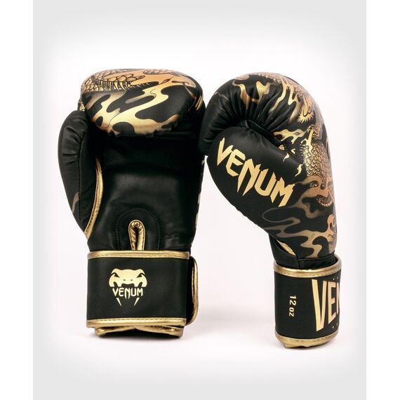 Venum Dragon's Flight Boxing Gloves - Black/Bronze, Colour: Gold, OZ: 16oz, 4 image