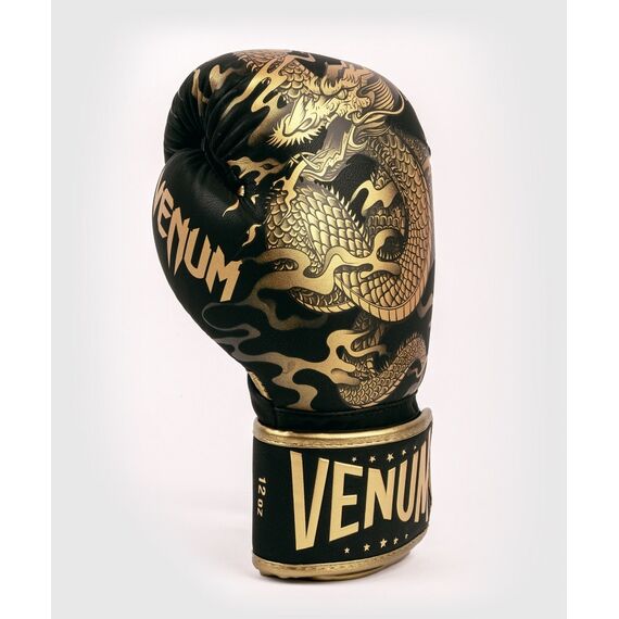 Venum Dragon's Flight Boxing Gloves - Black/Bronze, Colour: Gold, OZ: 16oz, 7 image