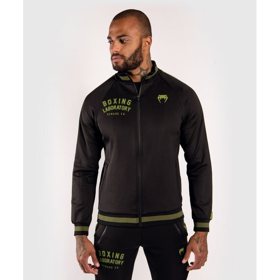 Venum Boxing Lab track jacket - Black/Green, Colour: Schwarz, Size: XL