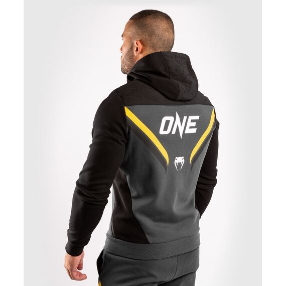 Venum ONE FC Impact Hoodie - Grey/Yellow, Farbe: Grau, Grösse : M, 7 image