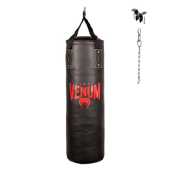 Venum Origins Punching Bag - BlackRed (ceiling mount included), Colour: Schwarz, Length: 0.9m