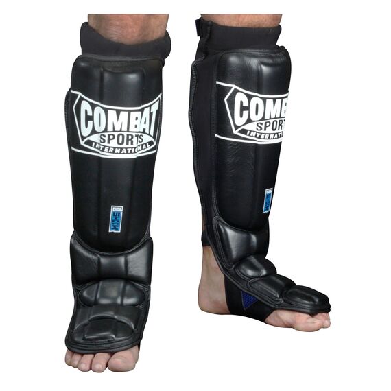 Combat Sports shin guards, Size: L, Colour: Schwarz, Size: L