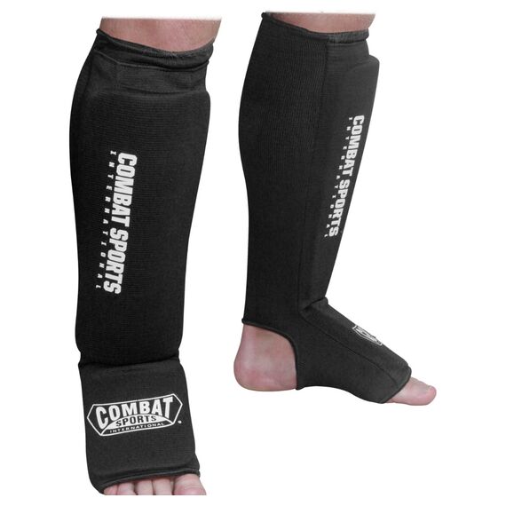 Combat Sports shin guards, Colour: Schwarz, Size: L