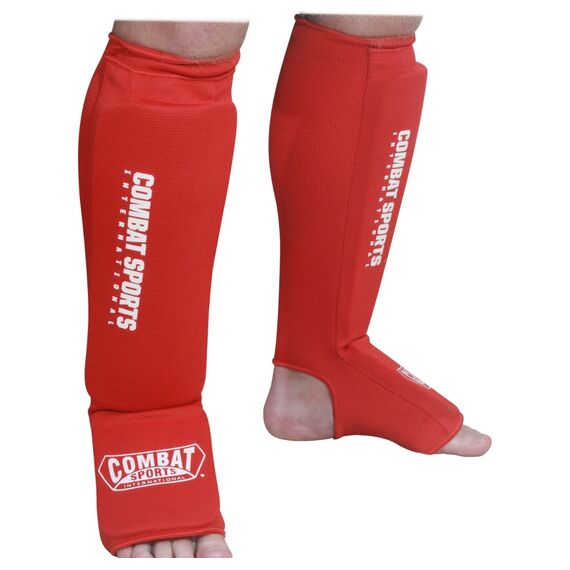 Shin Guards Combat Sports - Red - M, Colour: Rot, Size: M