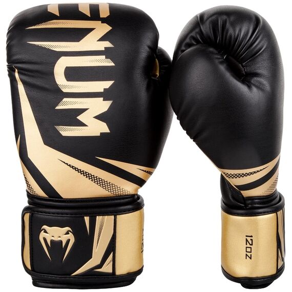 Venum Challenger 3.0 Boxing Gloves - Black/Gold, Colour: Gold, OZ: 14oz