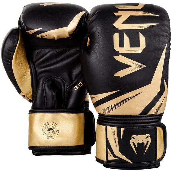 Venum Challenger 3.0 Boxing Gloves - Black/Gold, Colour: Gold, OZ: 14oz, 2 image