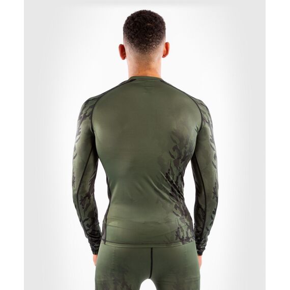 UFC Authentic Fight Week Men's Performance Long Sleeve Rashguard, Colour: Khaki, Size: S, 4 image