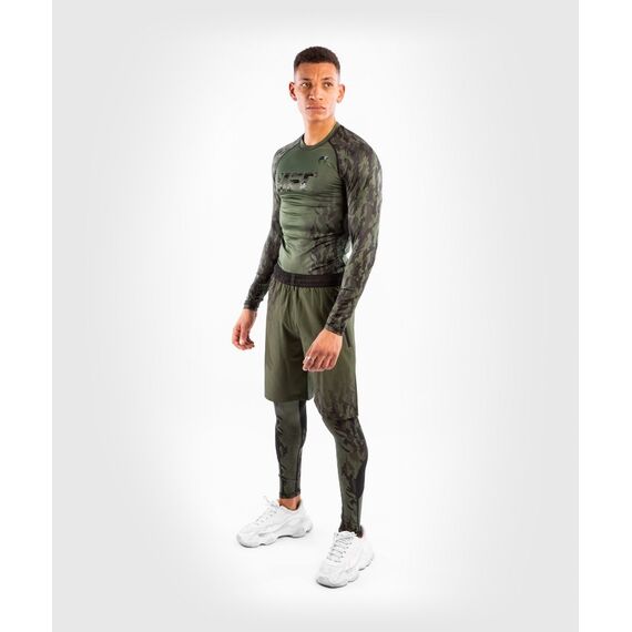 UFC Authentic Fight Week Men's Performance Long Sleeve Rashguard, Colour: Khaki, Size: S, 5 image