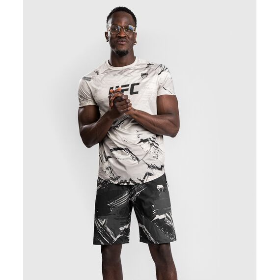 UFC Authentic Fight Week 2.0 Men's Performance Short Sleeve T-shirt, Size: L, Colour: Weiss