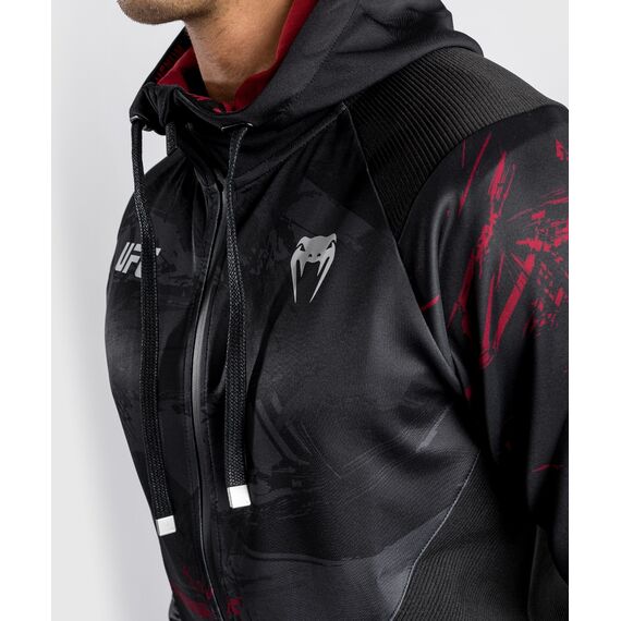 UFC Authentic Fight Week 2.0 Zip Hoodie, Colour: Schwarz, Size: L, 9 image
